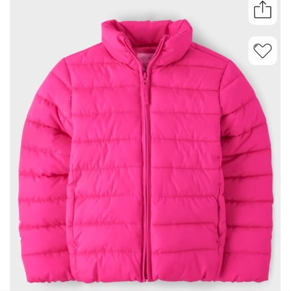 The Children’s Place Girls Puffer Jacket - pink M(7/8)